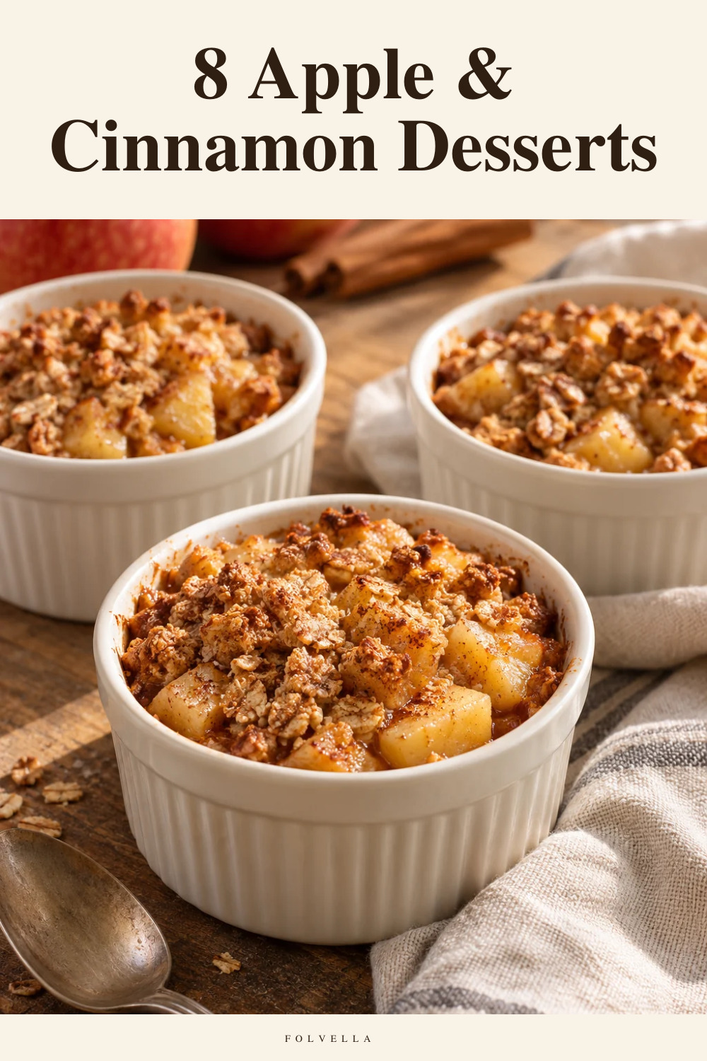 8 Apple & Cinnamon Desserts — original InspoMint illustration