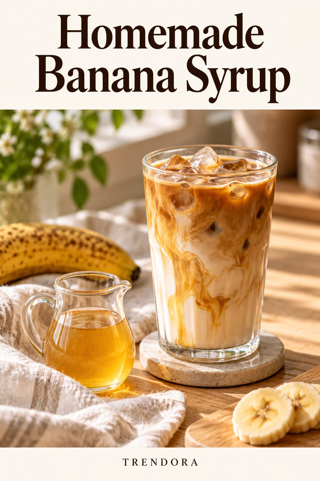 Homemade Banana Syrup — original InspoMint illustration