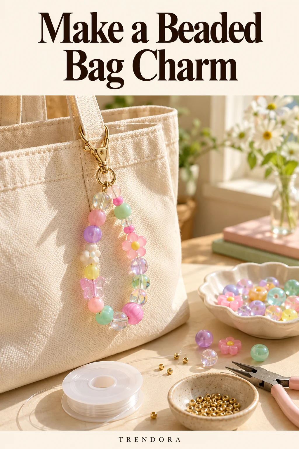 Make a Beaded Bag Charm — original InspoMint illustration