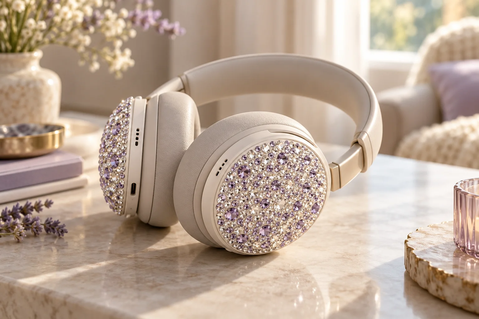 Bedazzled Headphones DIY: Decorate Removable Covers