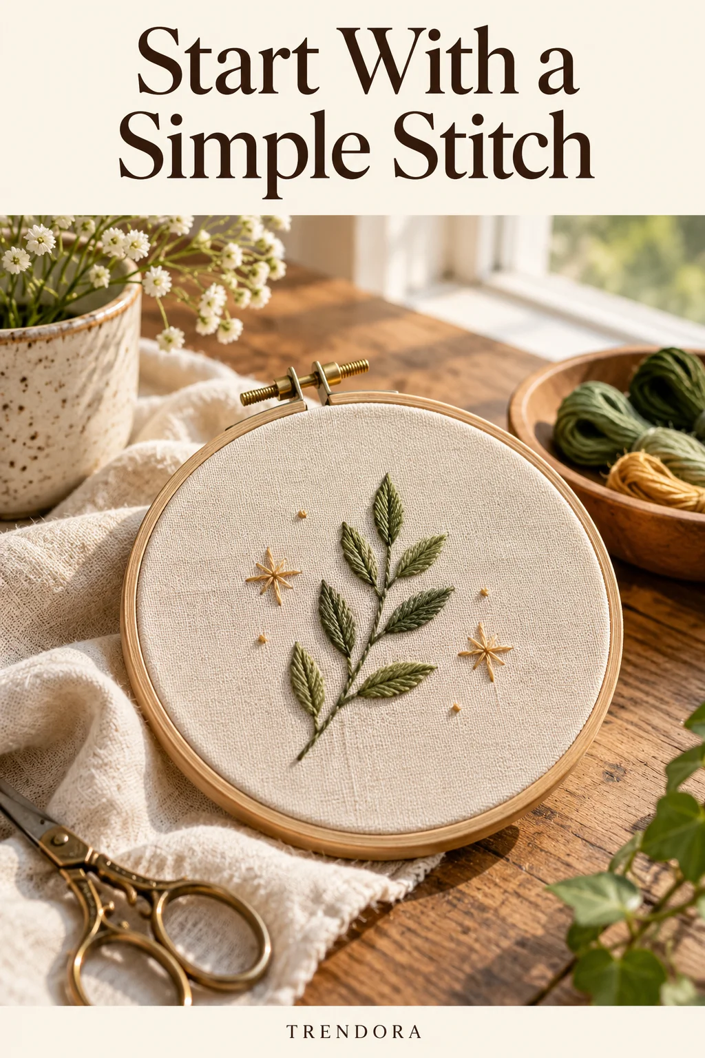 Start With a Simple Stitch — original InspoMint illustration