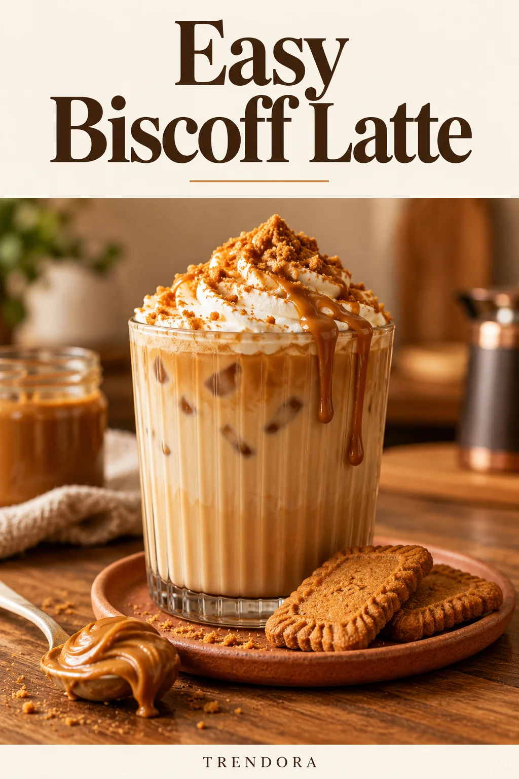 Easy Biscoff Latte — original InspoMint illustration