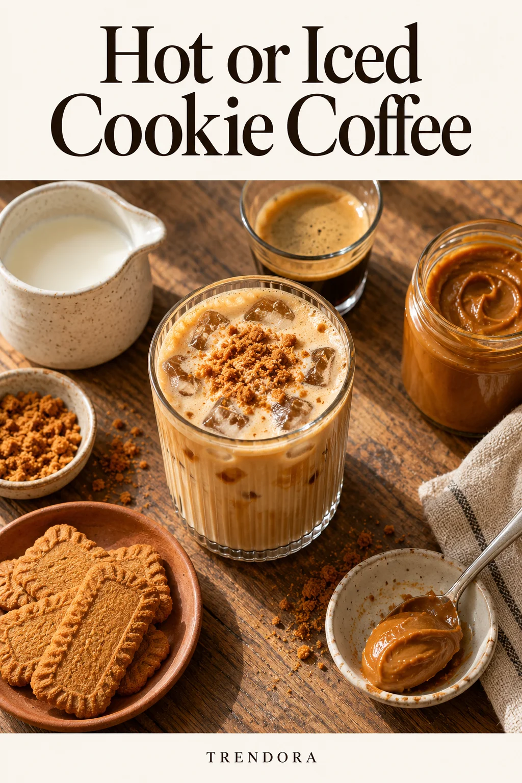 Hot or Iced Cookie Coffee — original InspoMint illustration