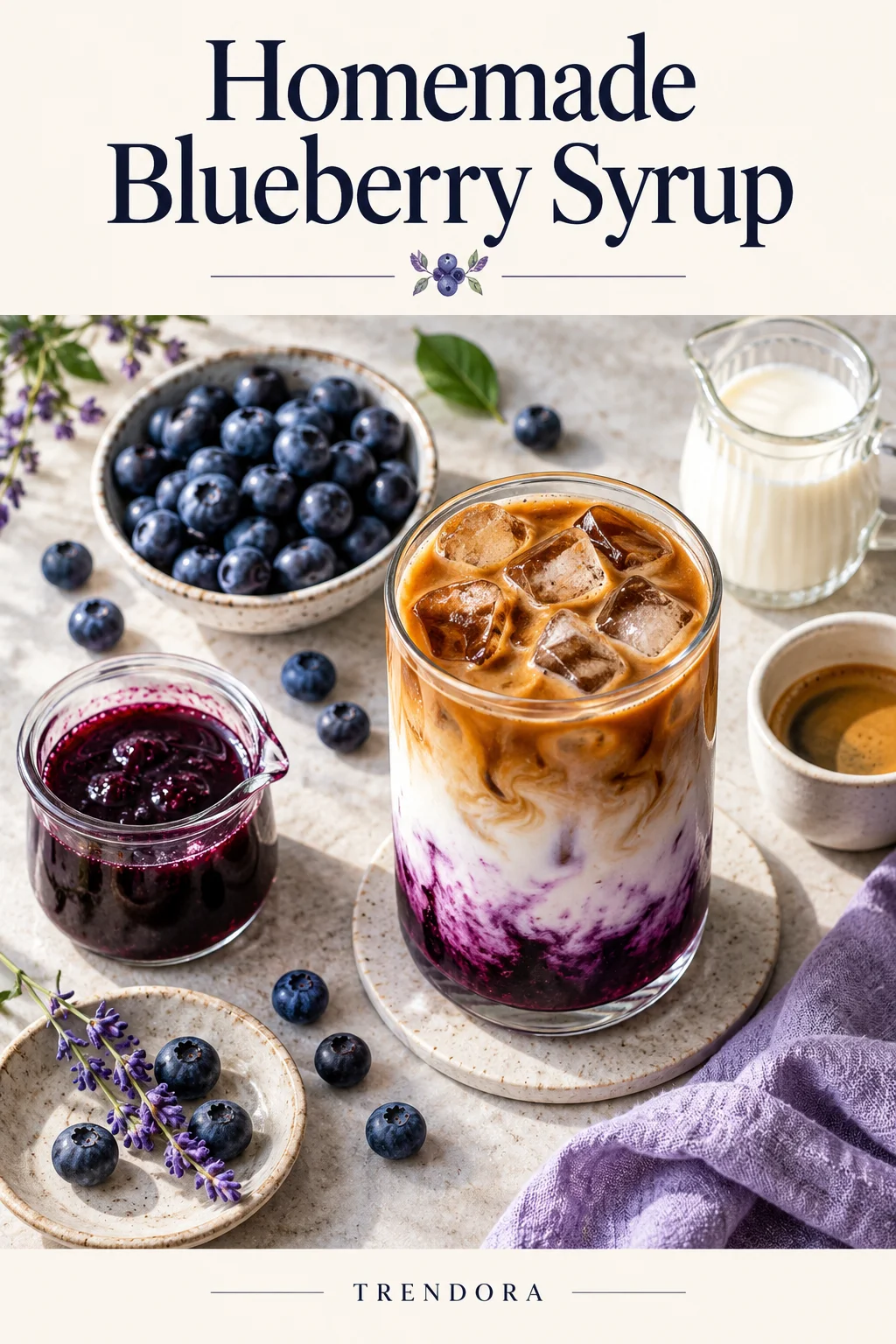 Homemade Blueberry Syrup — original InspoMint illustration