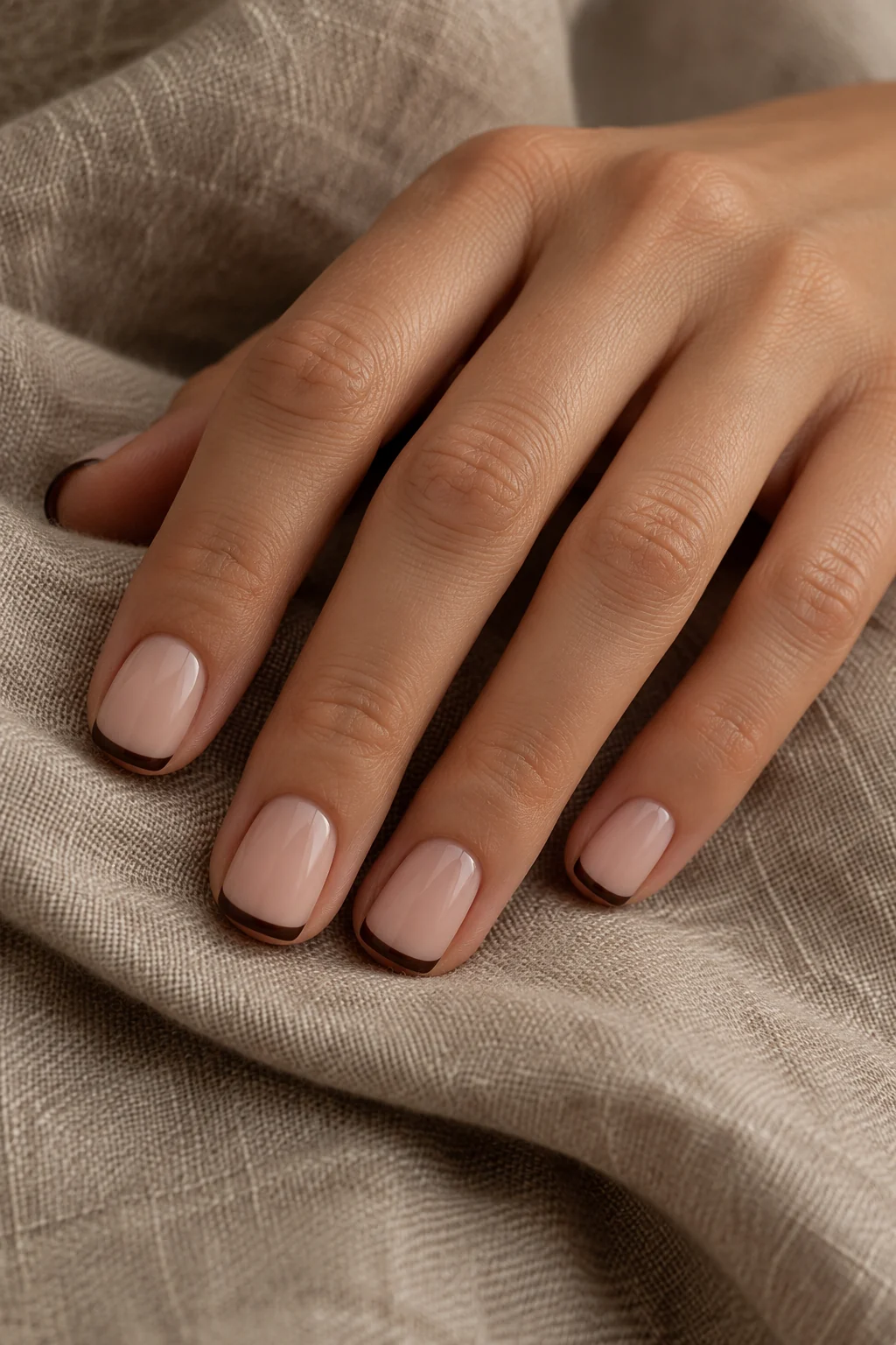 12 Brown French Tip Nail Ideas from Espresso to Caramel