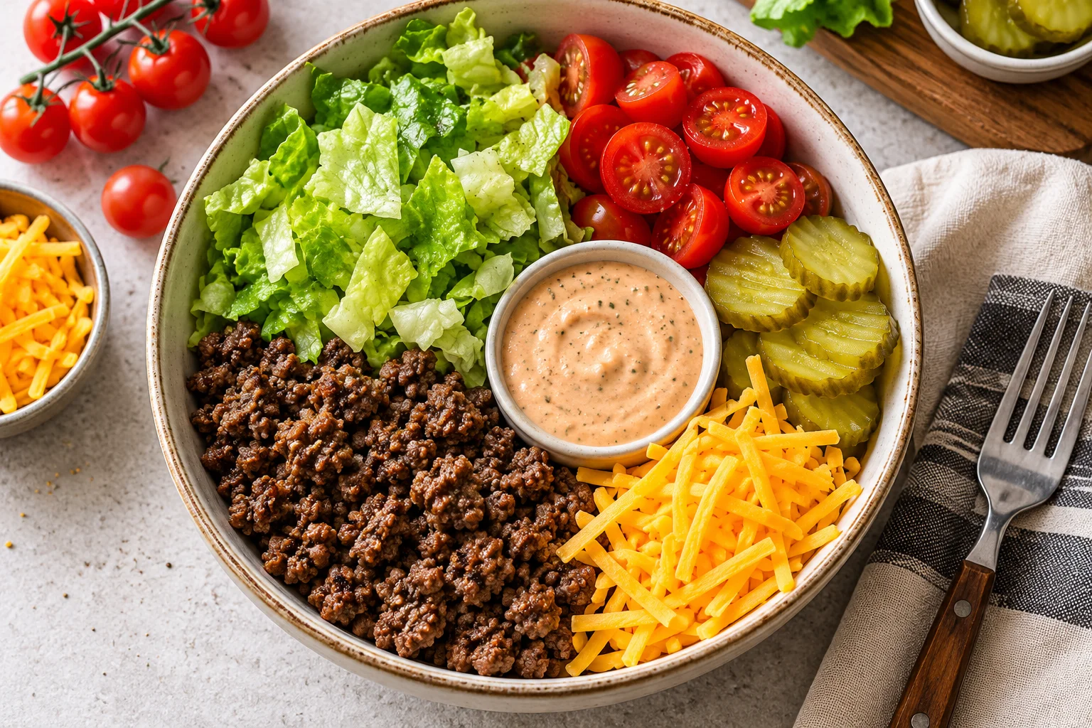 5 Burger Bowl Recipes with a Simple Skillet Beef Base