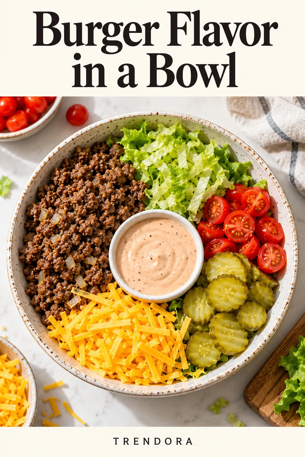 Burger Flavor in a Bowl — original InspoMint illustration