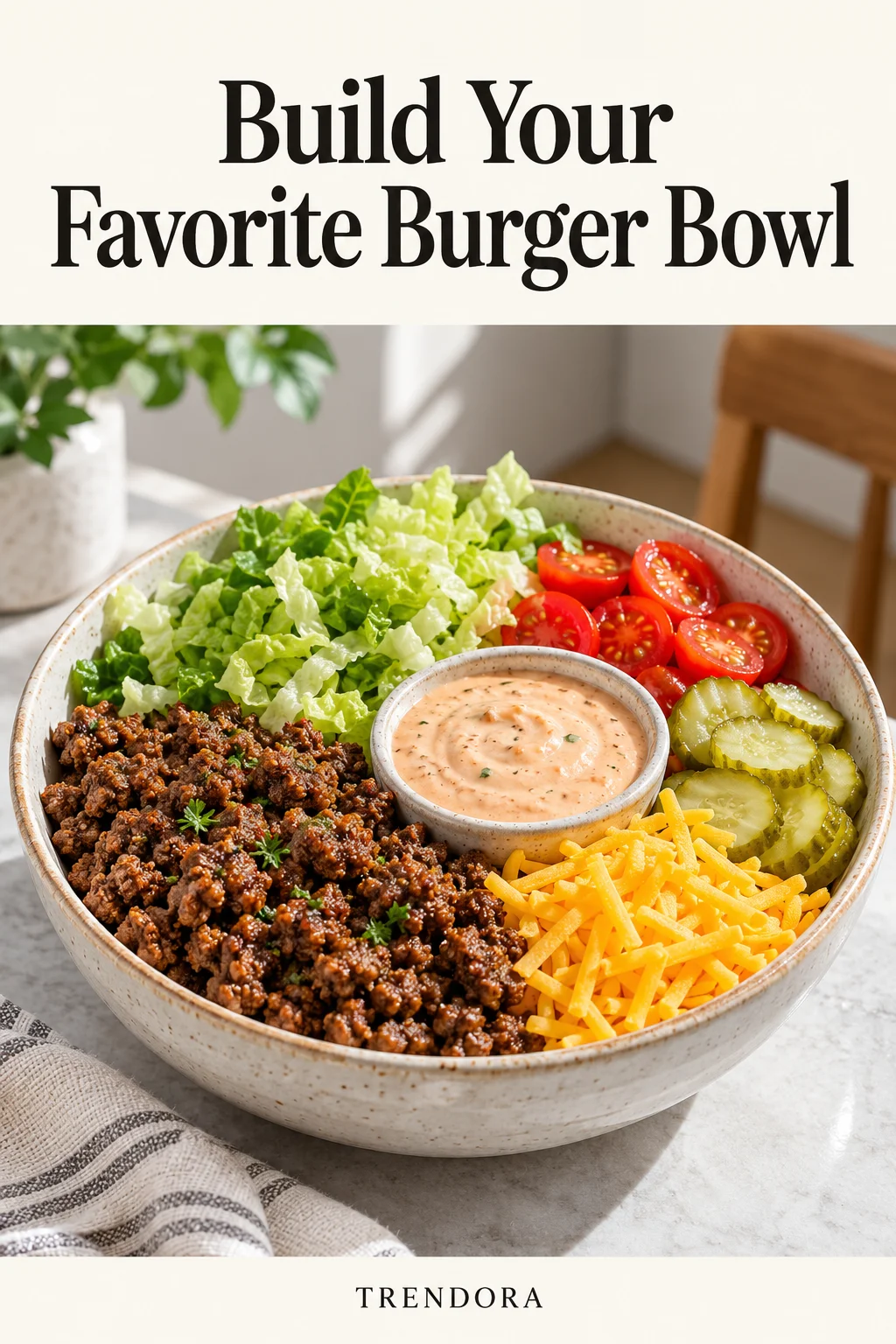 Build Your Favorite Burger Bowl — original InspoMint illustration
