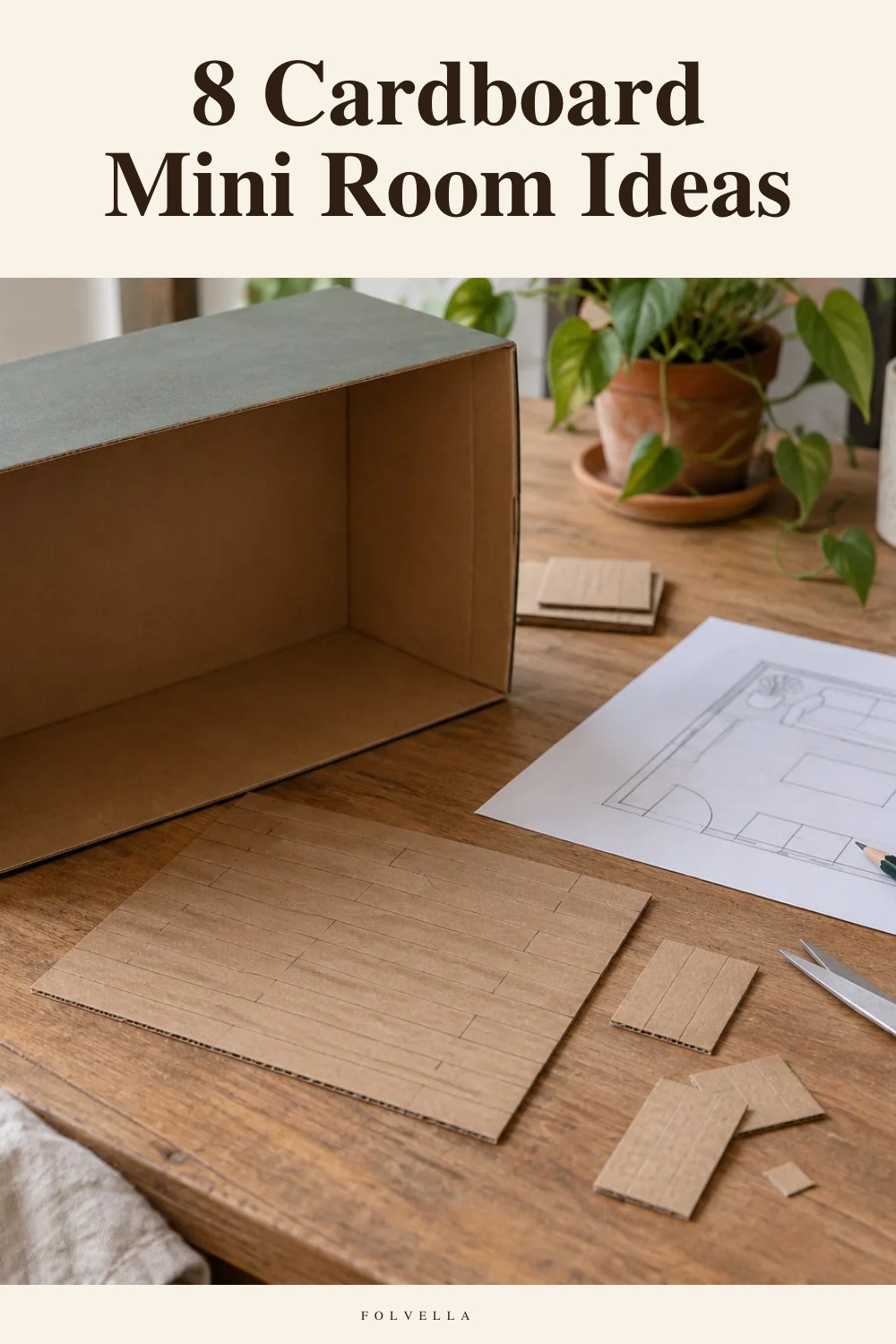 8 Cardboard Mini Room Ideas — original InspoMint illustration