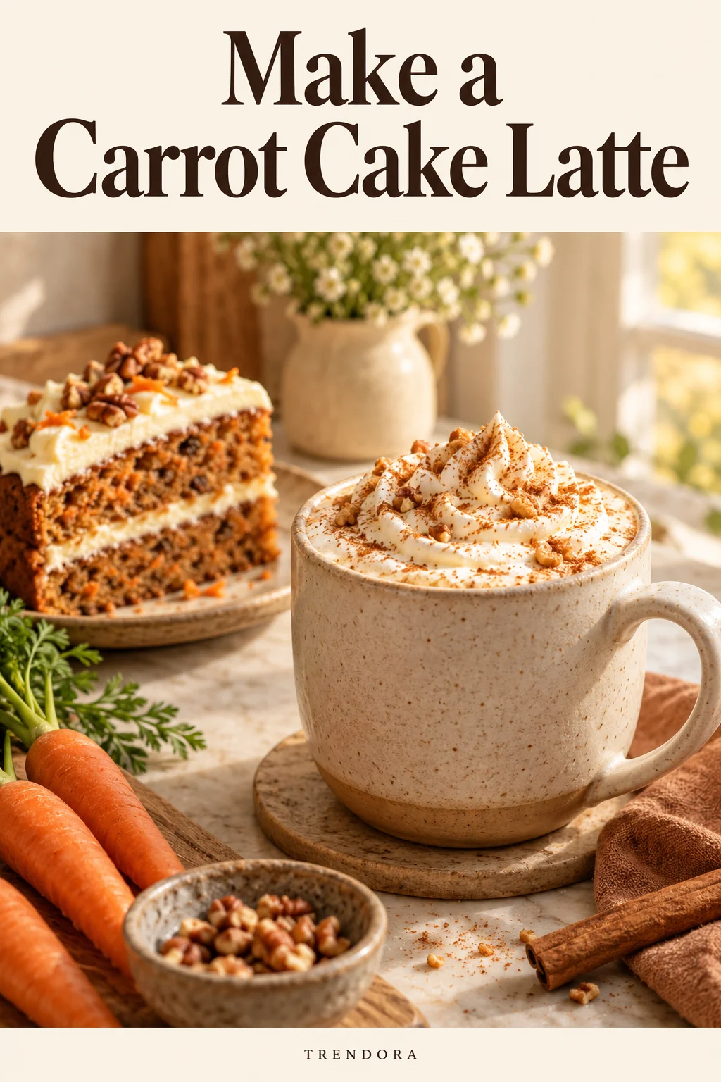 Make a Carrot Cake Latte — original InspoMint illustration