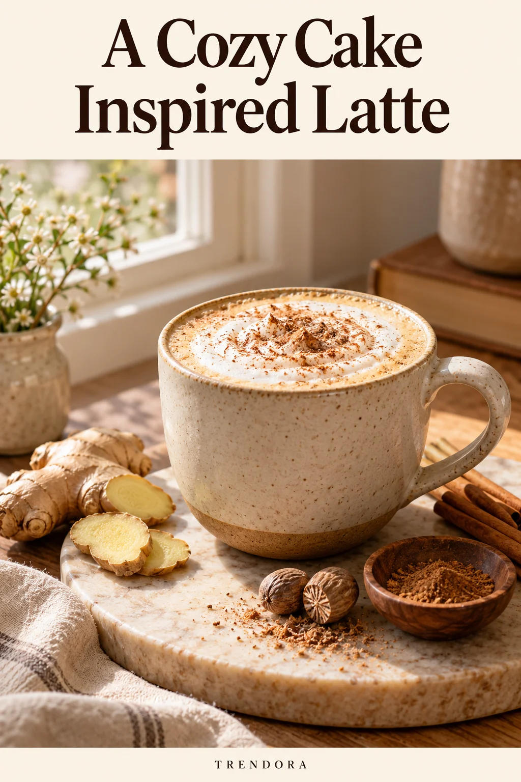A Cozy Cake Inspired Latte — original InspoMint illustration