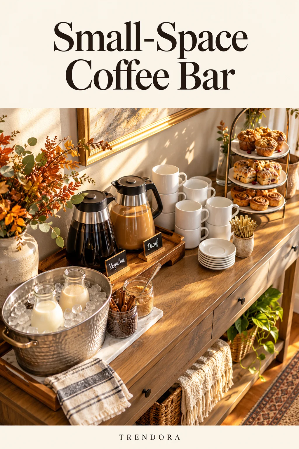 Small-Space Coffee Bar — original InspoMint illustration