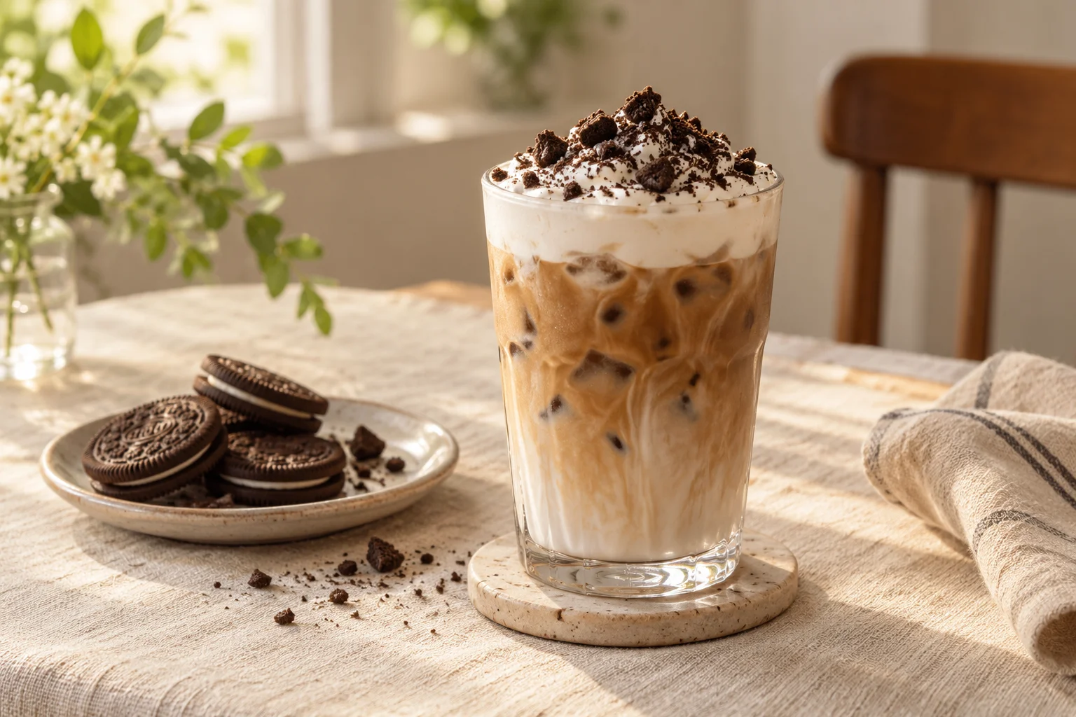 Cookies and Cream Latte: An Iced Coffee Recipe