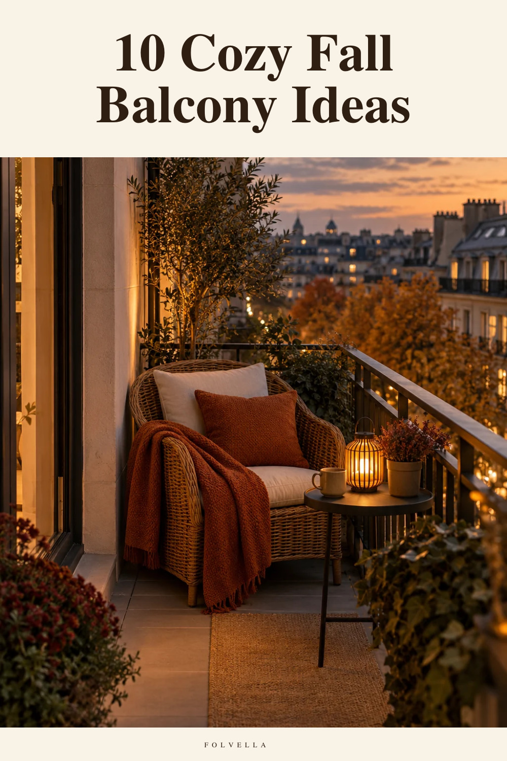 10 Cozy Fall Balcony Ideas — original InspoMint illustration