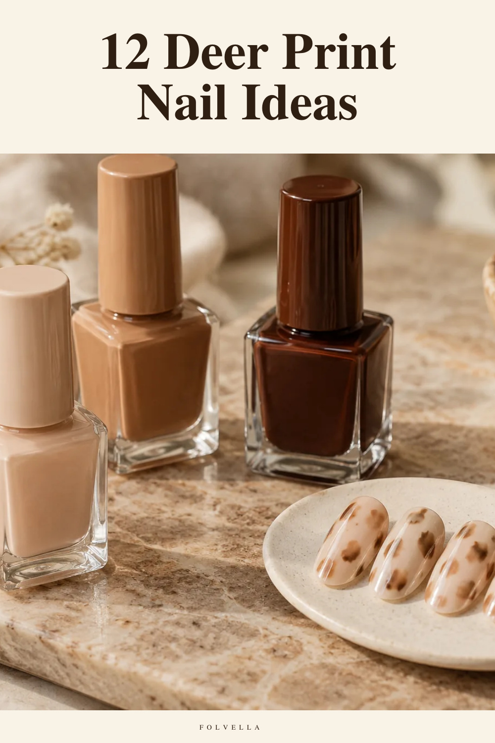 12 Deer Print Nail Ideas — original InspoMint illustration