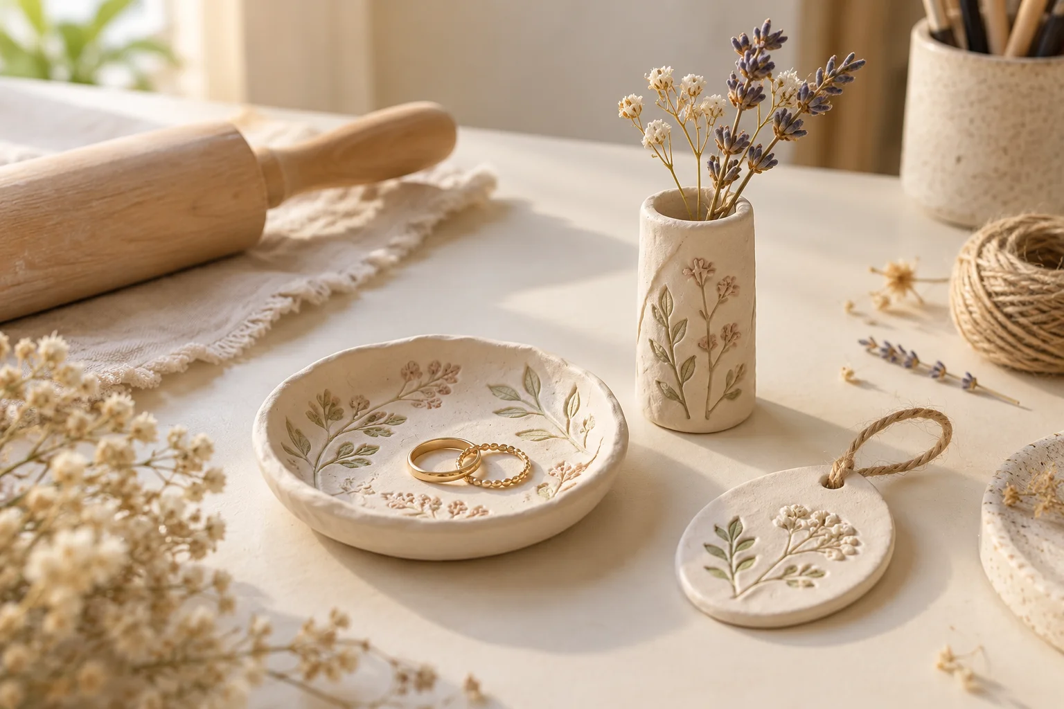 Easy Air-Dry Clay Crafts: Six Decorative Projects
