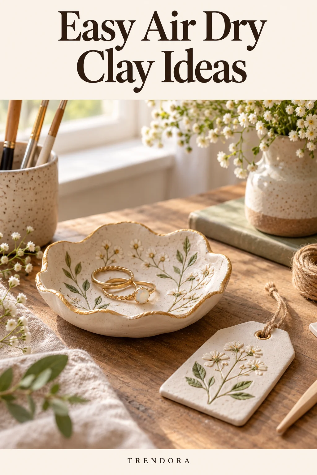 Easy Air Dry Clay Ideas — original InspoMint illustration