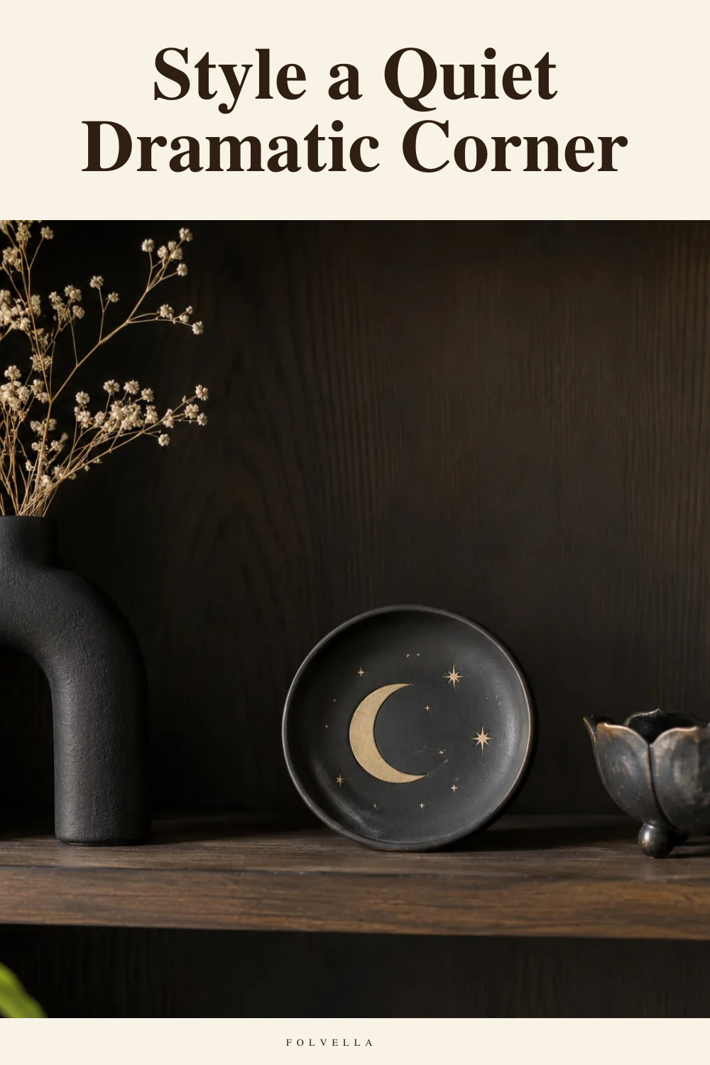 Style a Quiet Dramatic Corner — original InspoMint illustration