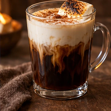 Use toasted marshmallow syrup for a smoky-sweet latte