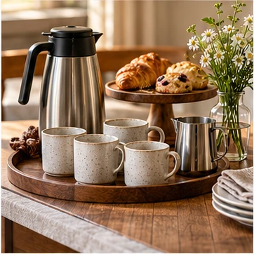Set up a coffee station for guests or brunch