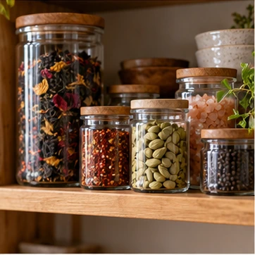 Mix jar heights instead of making every container identical