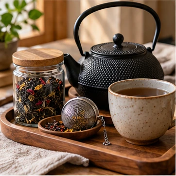 Build a loose-leaf tea corner beside the kettle