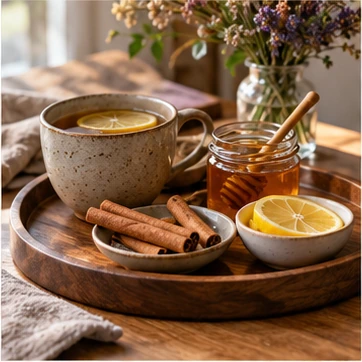 Add honey, cinnamon or lemon as practical tea companions