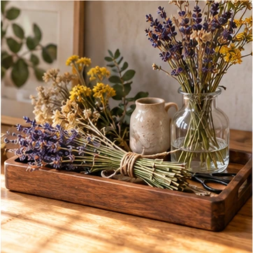 Contain dried botanicals on one dedicated tray