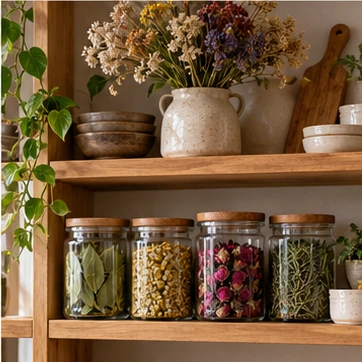 Keep decorative botanicals separate from edible ingredients