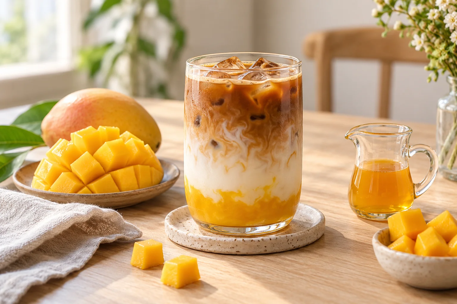 Mango Iced Coffee: A Fruit Syrup Latte Recipe