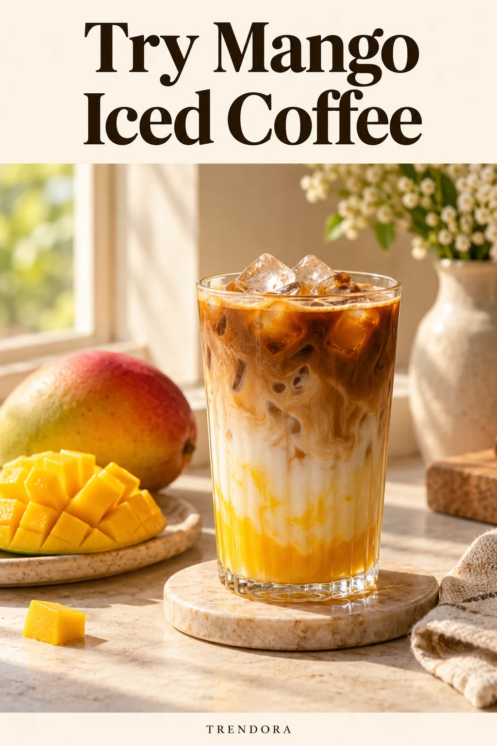Try Mango Iced Coffee — original InspoMint illustration
