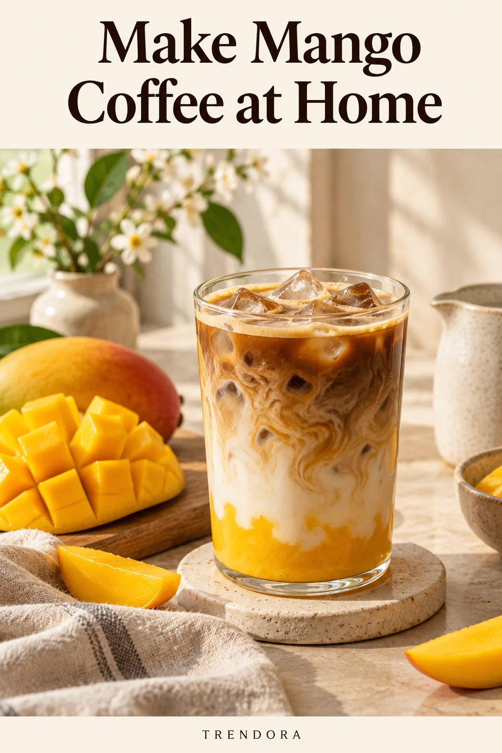 Make Mango Coffee at Home — original InspoMint illustration