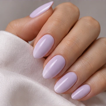 Try lilac on a short almond shape