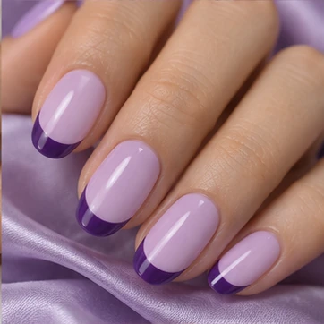 Use a darker violet French edge