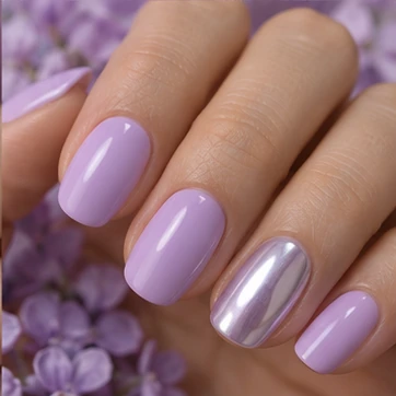Make one nail the reflective accent