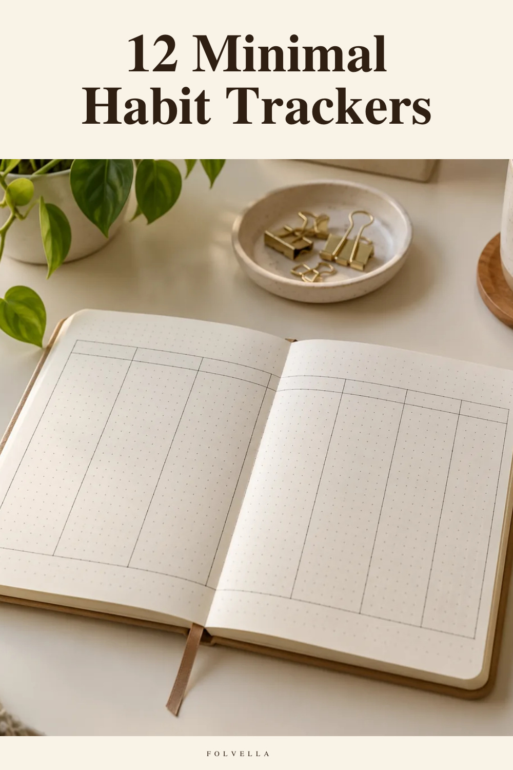 12 Minimal Habit Trackers — original InspoMint illustration