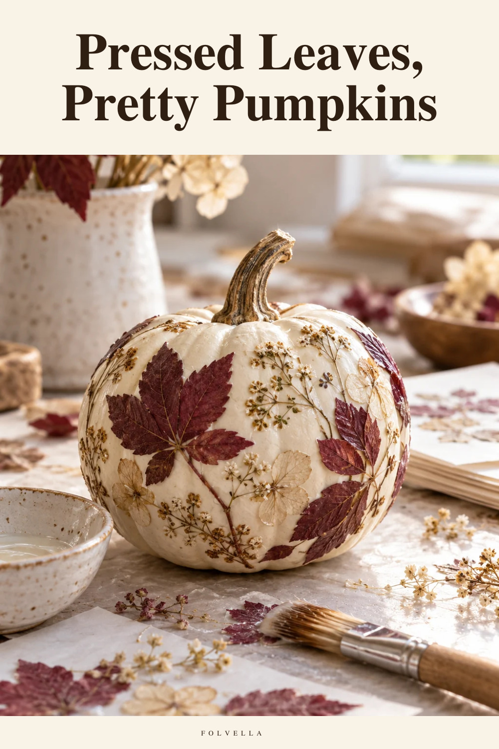 Pressed Leaves, Pretty Pumpkins — original InspoMint illustration