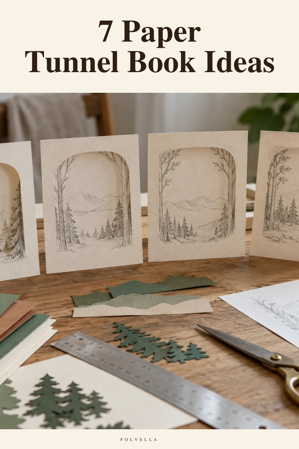7 Paper Tunnel Book Ideas — original InspoMint illustration