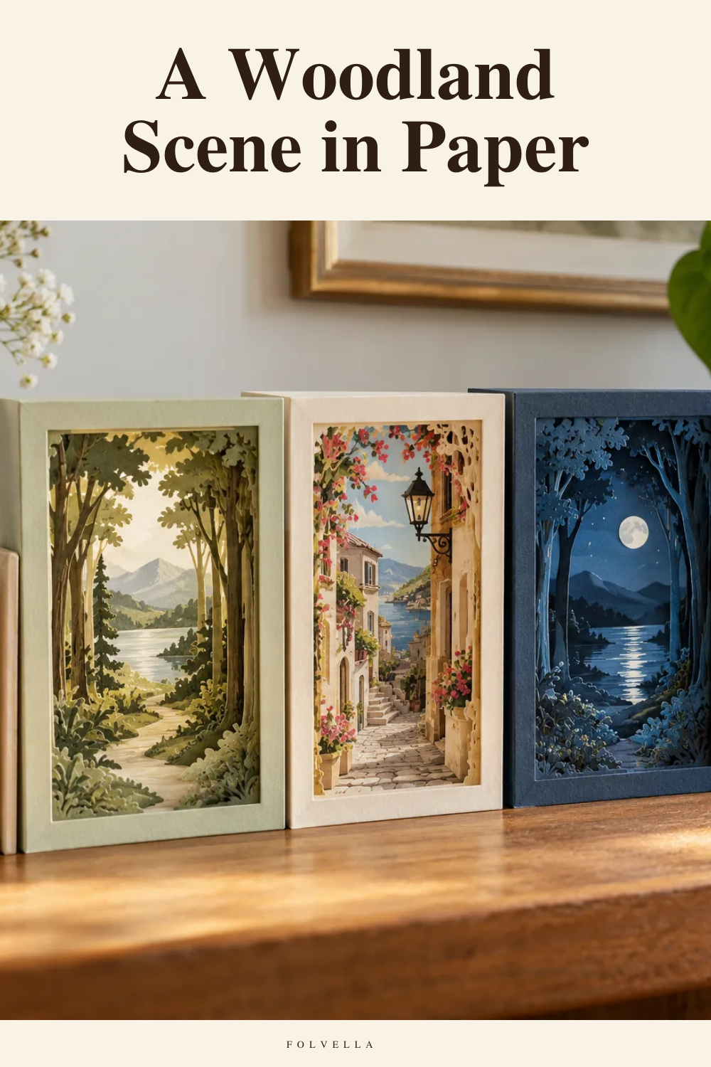 A Woodland Scene in Paper — original InspoMint illustration
