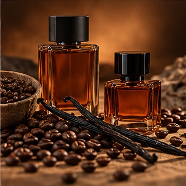 Coffee + Vanilla for a deep gourmand combination
