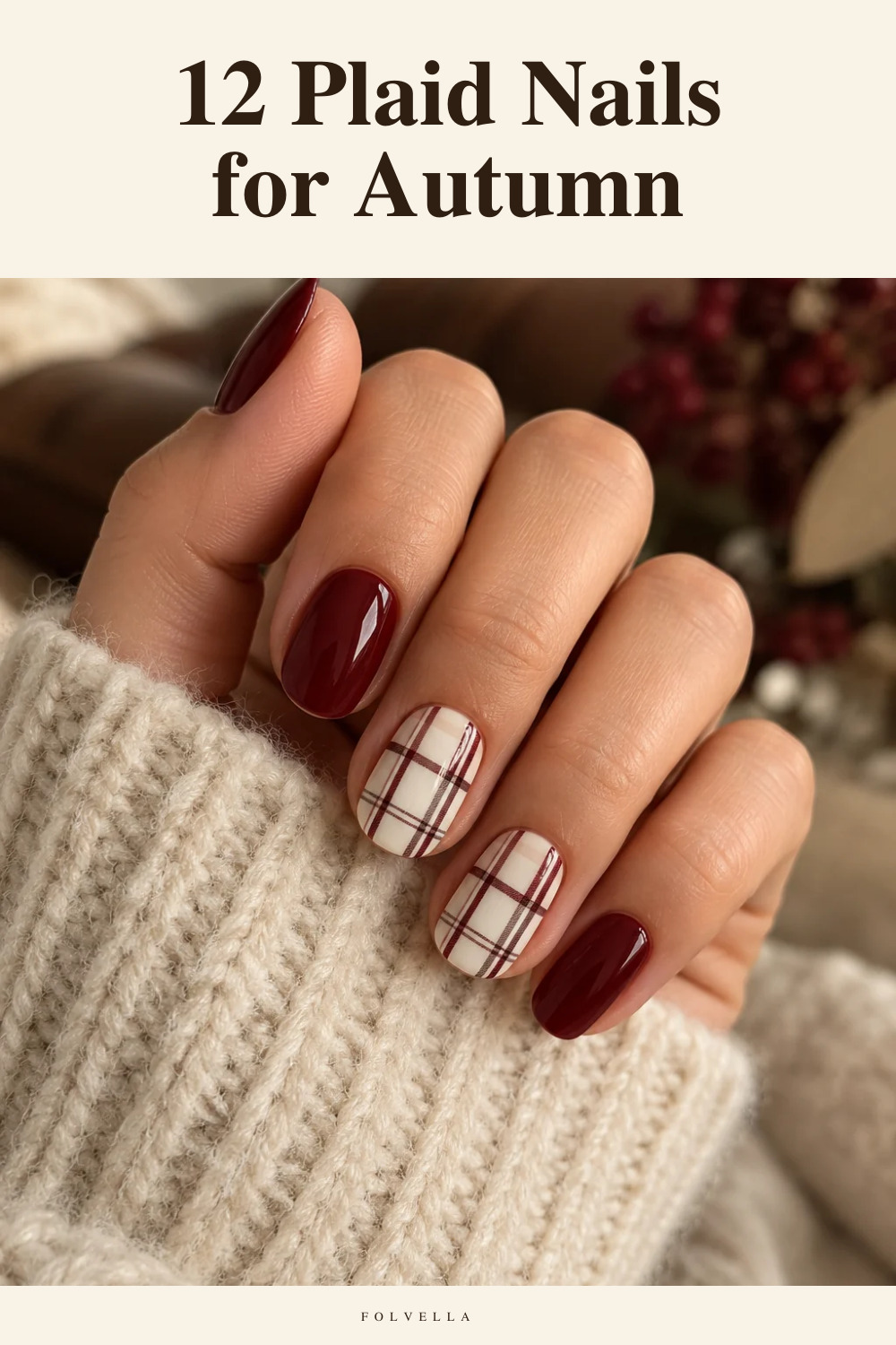 12 Plaid Nails for Autumn — original InspoMint illustration