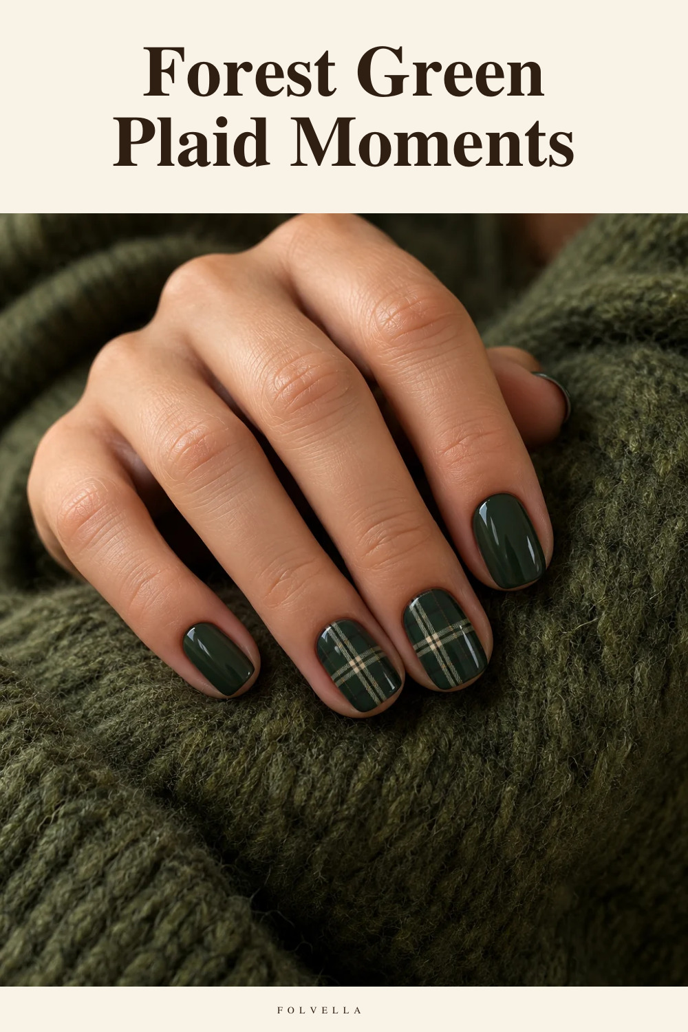 Forest Green Plaid Moments — original InspoMint illustration