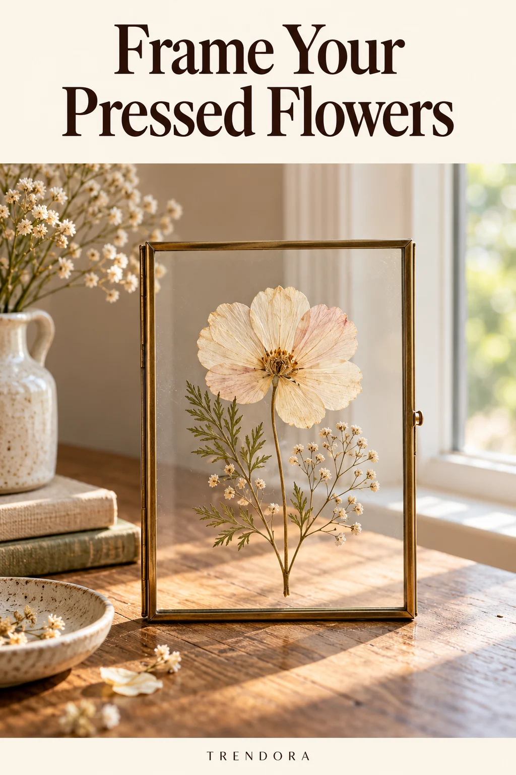 Frame Your Pressed Flowers — original InspoMint illustration