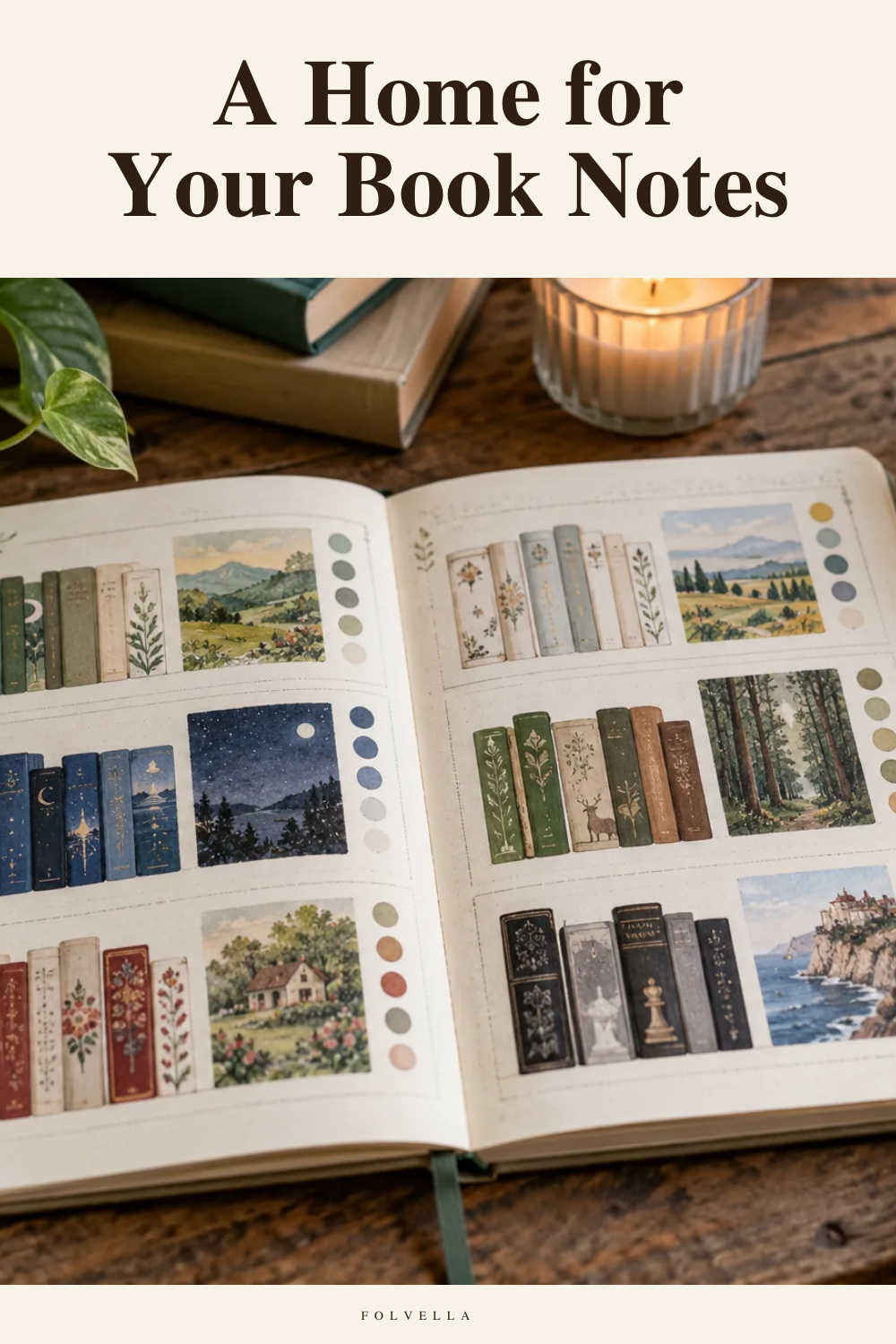 A Home for Your Book Notes — original InspoMint illustration