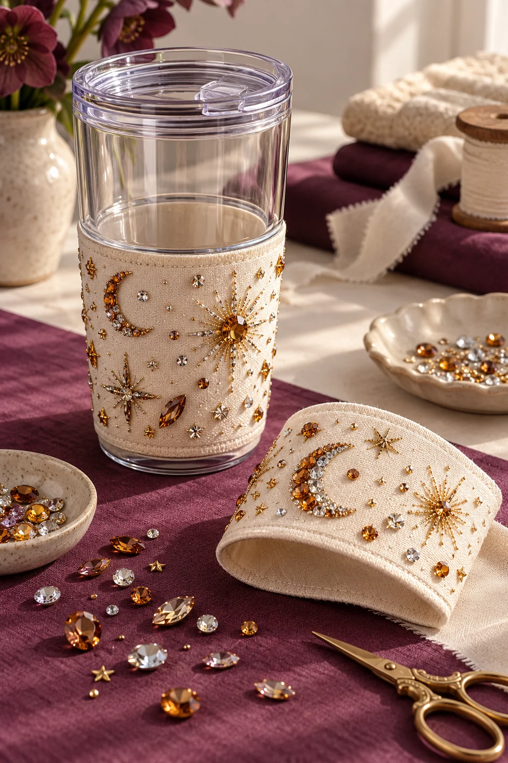 10 Rhinestone Cup Decorating Ideas for Removable Sleeves