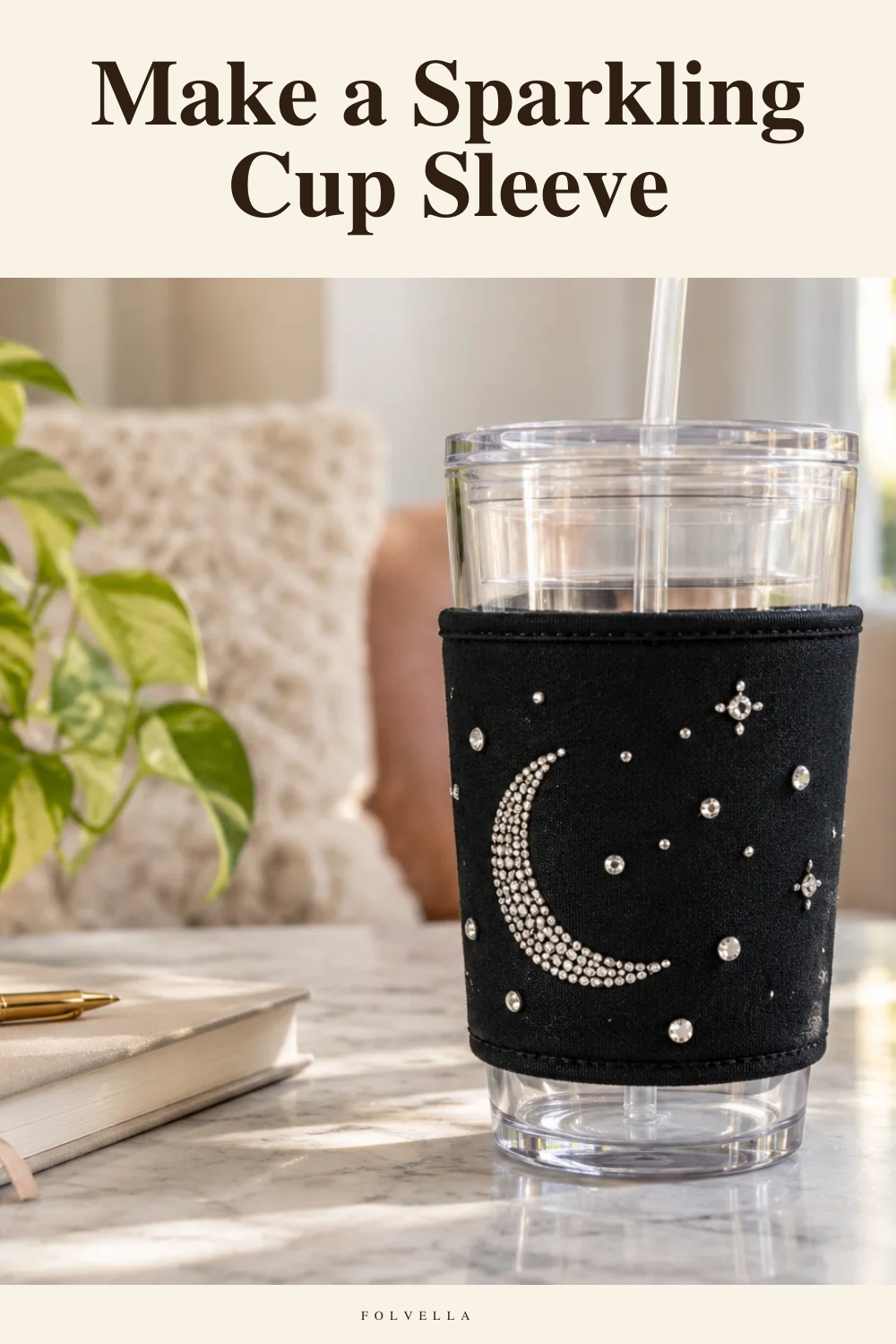 Make a Sparkling Cup Sleeve — original InspoMint illustration