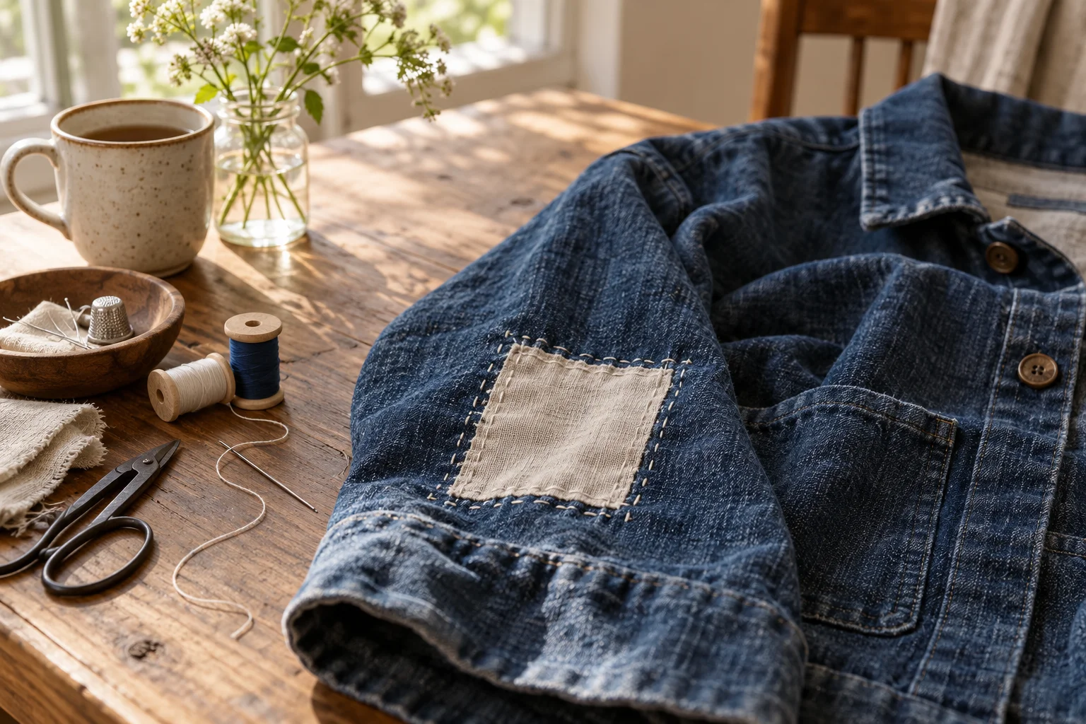 Sashiko-Inspired Denim Mending for Beginners
