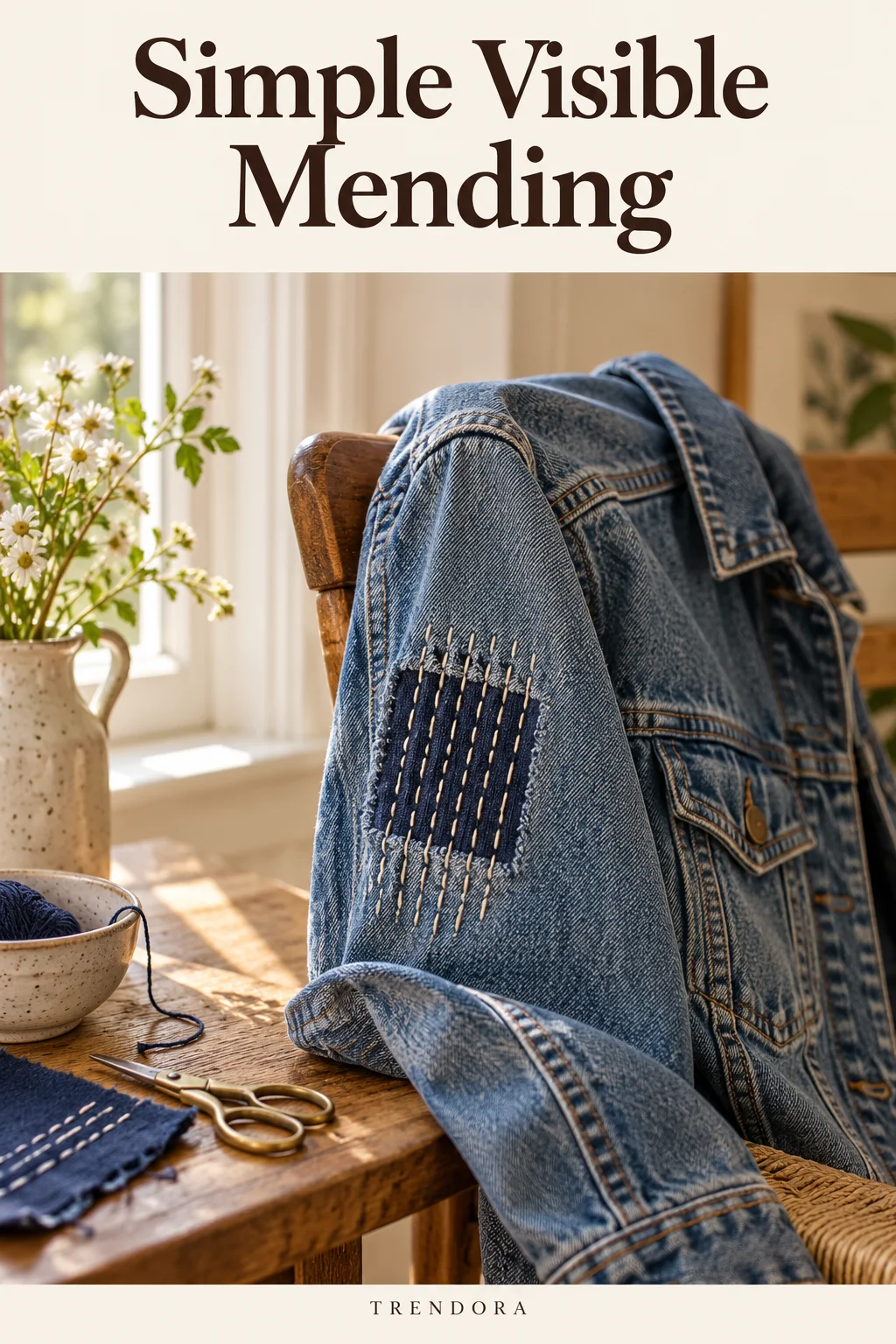Simple Visible Mending — original InspoMint illustration