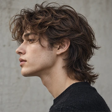 Start with a soft wavy wolf cut