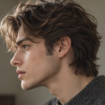 Taper the sideburn area but keep the layers above it